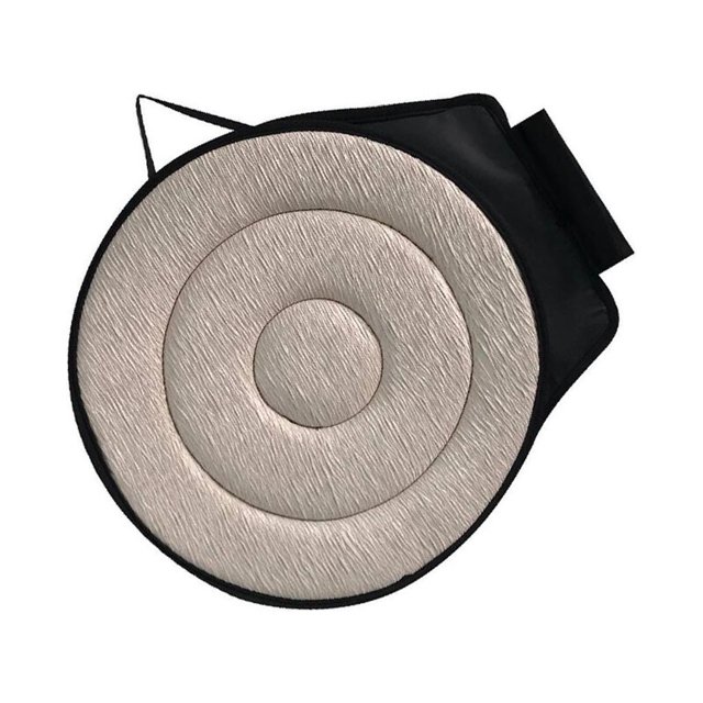 360 Degree Soft Rotating Cushion Car Pad Rotating Seat Swivel Chair Pad Beige Circle