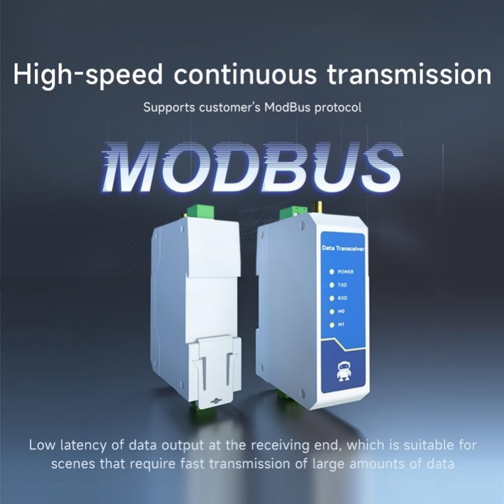 433MHz Wireless Digital Radio E95-DTU(433C20-485) 20dbm 6KM Modbus Watchdog Din Rail Unlimited High-Speed Transmission Relay Networking