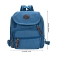 thumbnail image 4 of Bolso Bolso de hombro de lona Unisex Bolsillo en el pecho Color Estudiante Oficina Mochila Accesorio, Azul claro Kearding AP001077-05B, 4 of 7