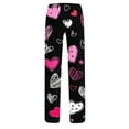 thumbnail image 3 of JIUKE Plus Size Pajama Pants for Women Elastic Waisted Wide Leg Comfy Loose Loungewear Printed Pjs Bottoms, 3 of 4