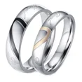 thumbnail image 1 of Anillos De Pareja Real Love Acero Inoxidable Y Titanio, 1 of 1