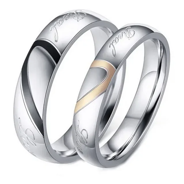 Anillos De Pareja Real Love Acero Inoxidable Y Titanio