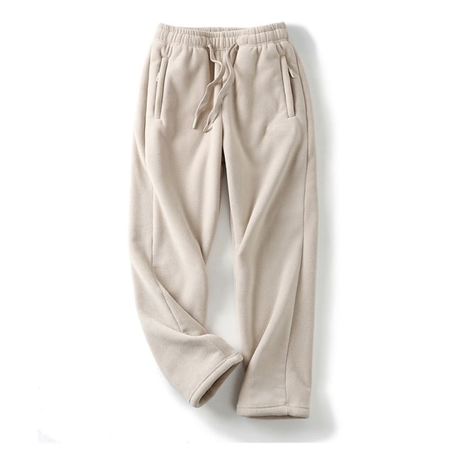 Pantalones largos para hombre, informales, de otoño, de color liso, con cintura elástica y lazo, de poliéster.