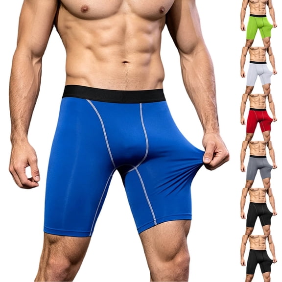 Men's Basketball Running Training Shorts 2-in-1 Compression Base Layer Moisture Wicking Quick Dry Athletic Sports Shorts with Zipper Pockets Gym Workout Summer Essentials