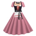 thumbnail image 1 of Fankiway Robe Décontractée à Manches Courtes pour Femmes, Imprimé Oktoberfest, Robe Classique Imprimée, Grande Taille, Printemps, 5385, 1 of 3