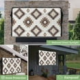 thumbnail image 2 of Outdoor TV Cover 52 to 55 Inches, Khaki Brown Aztec Ethnic Southwestern Native Geometric Waterproof and Weatherproof TV Cover with Remote Control Pocket, Flat Screen TV Cover Protector for Outside TV, 2 of 6