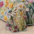thumbnail image 3 of Flymme Floral Quilt Set Queen Size,3 Pieces Colorful Botanical Plants Pattern Bedspread Coverlet Set with 2 Pillowcases Soft Lightweight Bedding Set, 3 of 9