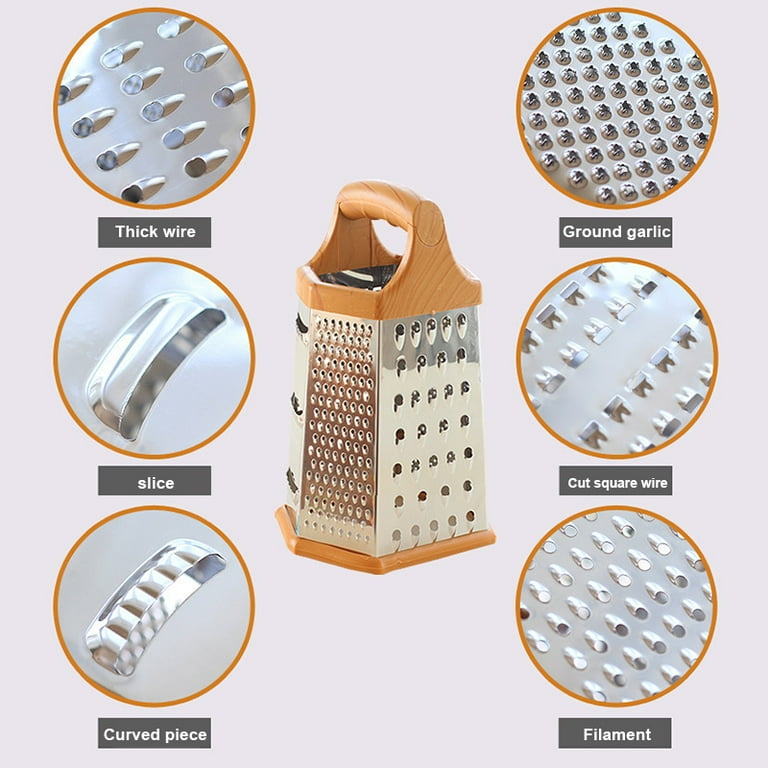 Stainless Steel 6-sided Planing Multifunctional Vegetable Grater Small  Cheese Grater Stick Grater Grater Plate Steel Cheese Grader for Kitchen  Cheese