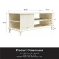 thumbnail image 5 of Ameriwood Home Farnsworth Coffee Table, Ivory Oak, 5 of 12