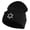 Black, variant on Large Silver Star of David Iron on Patched 12 Inch Long Knitted Beanie - Black OSFM