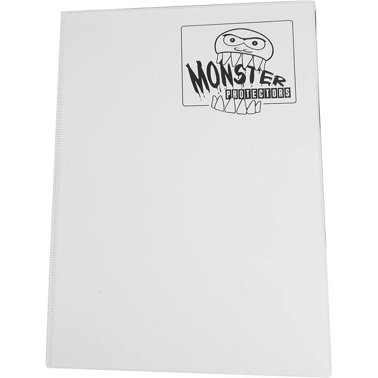 card binder white pages Monster Binder - 4 Pocket Matte White Album with White Pages (Limited Edition)