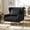 Black, variant on 32" Velvet Small Loveseat Couch, 2 Seater Sofa with Curved Armrests, Comfortable Loveseat with Sturdy Frame for Living Room, Purple