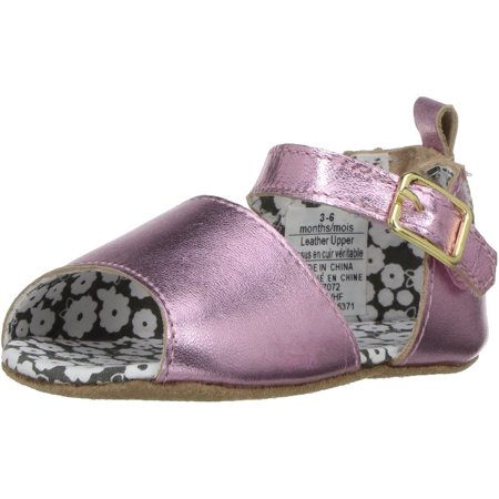 Sandales Robeez First Kicks SOPHIE - Cuir Rose Métallisé - Taille 12-18 Mois - Neuf Avec étiquettes