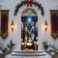 thumbnail image 6 of SLYNSHome Christmas Door Cover Decoration,Christmas Nativity Scene Front Door Cover Religious Jesus Birth Background Hanging Banner Xmas Holiday Decoration, 6 of 6