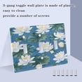 thumbnail image 4 of 3 Gang Light Switch Cover Plate Lily Flower in Water Wall Plate Decorate Electrical Outlet Cover Plates 4.56”x4.48”, 4 of 8