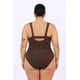 thumbnail image 3 of Traje de baño con detalle de mesh Roman Fashion /Tallas Extras, W-12 (Cafe) cafe 40, 3 of 6