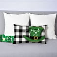 thumbnail image 2 of Buffalo Check ST Patricks Day Pillow Covers 12x20,Lumbar Black and White Pillows Decorative Throw Pillow Cases,Spring Lucky Shamrocks Pinch Me Decorations for Couch Sofa Outdoor Set of 1, 2 of 6