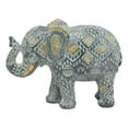 thumbnail image 4 of Ebros Silver Gold Patterned Elephant 5.25"L Feng Shui Elephant Calf Figurine, 4 of 8