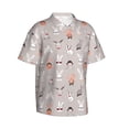 thumbnail image 2 of Daiia Various Rabbits Hawaiian Shirt for Men Gentle Cotton Regular Short Sleeve Casual-3X-Large, 2 of 9
