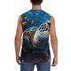 thumbnail image 4 of Balery Ocean Coral Turtle Camisetas sin mangas para hombre, absorbe la humedad y protege contra el mal olor.-Large, 4 of 7