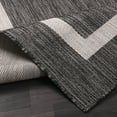 thumbnail image 3 of Beverly Rug Indoor/Outdoor Area Rugs, Bordered Patio Porch Garden Carpet, Dark Gray, 5'x7', 3 of 8