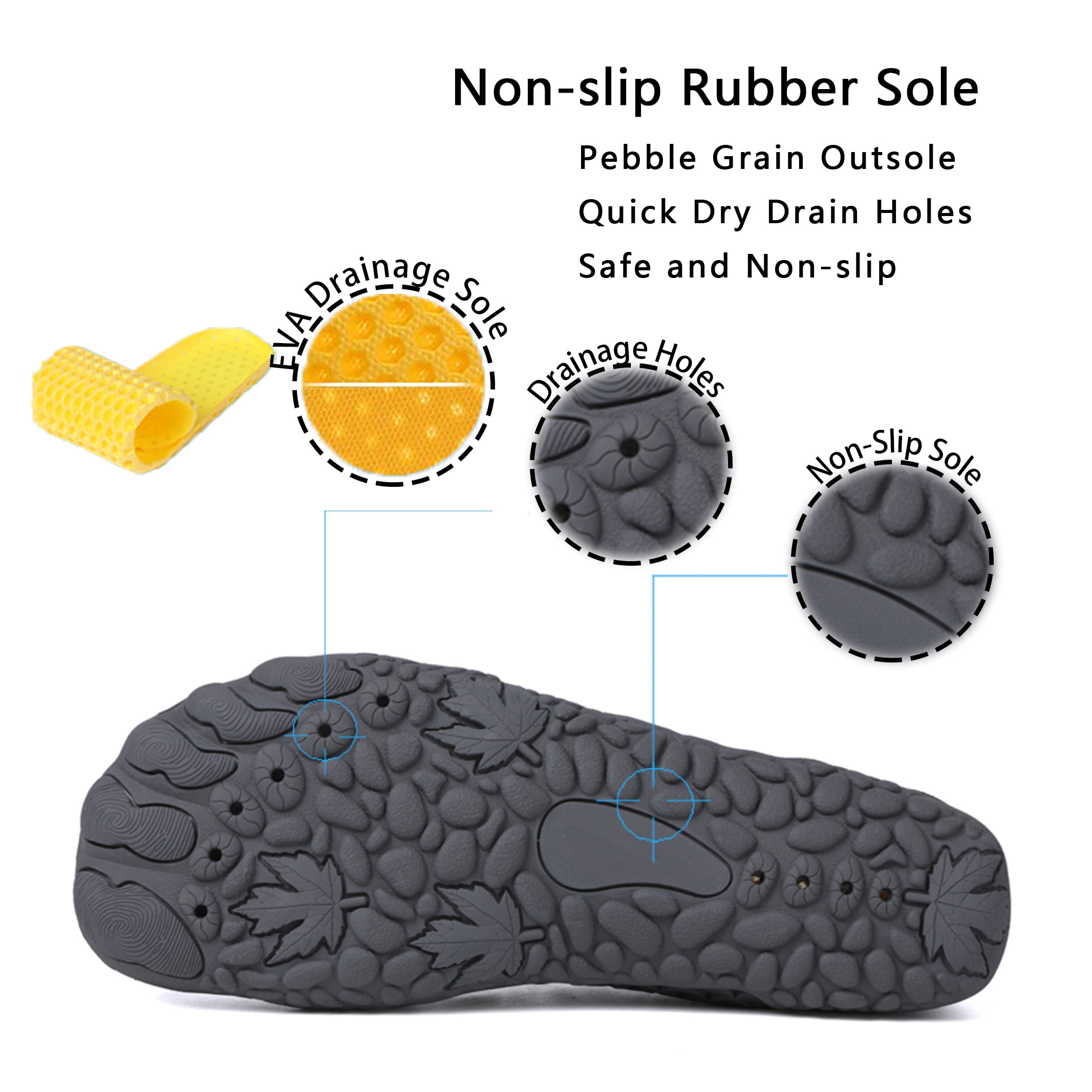 Stepedia Water Shoes for Men Women Quick Dry Barefoot Aqua Beach Shoes for Diving Swim Surf