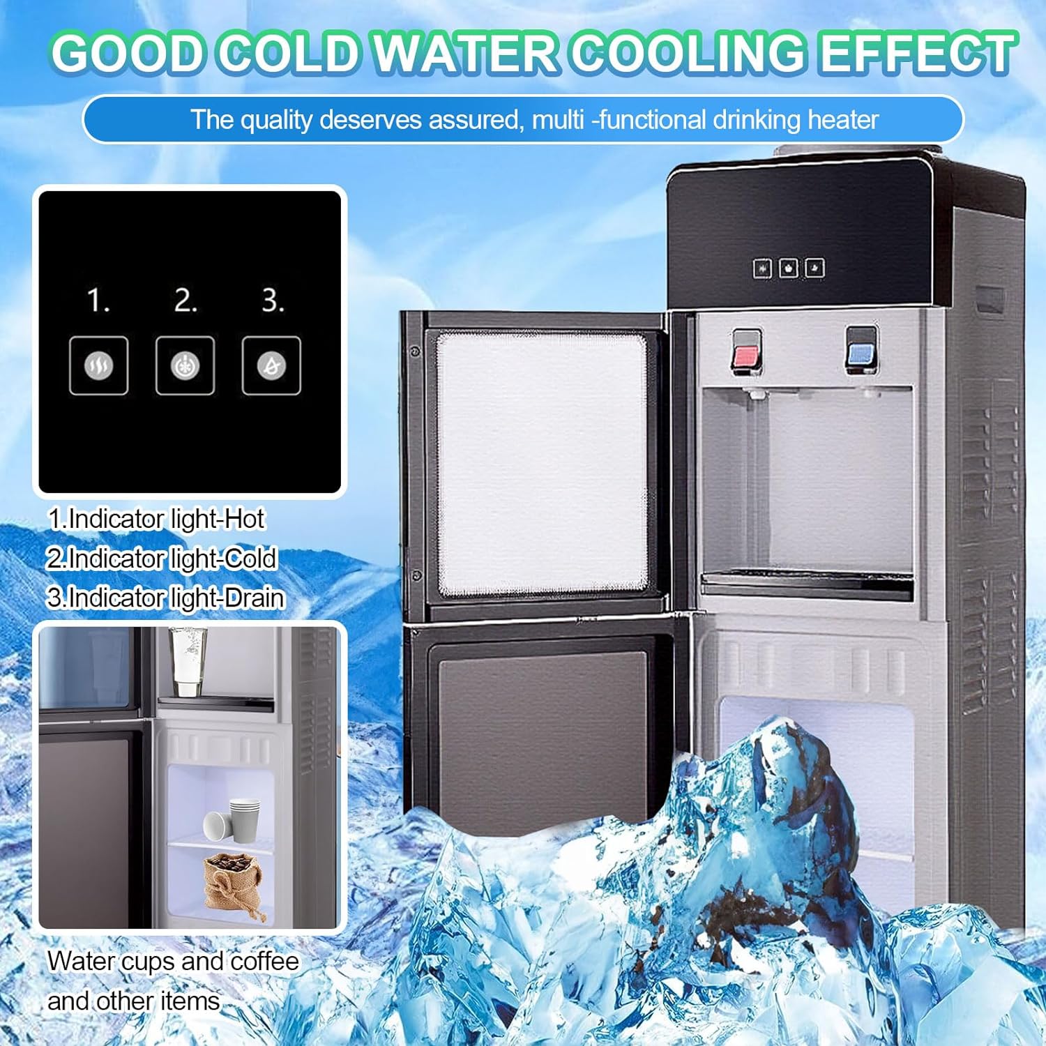 WSYW Steel Top Loading 5 Gallon Hot & Cold Water Coloer