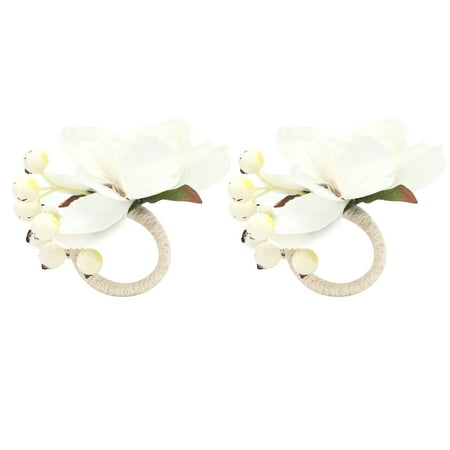 

Napkin Holder Round Napkin Buckle Multiple Scenes For Anniversary For Party For Hotel For Festival 6623 White