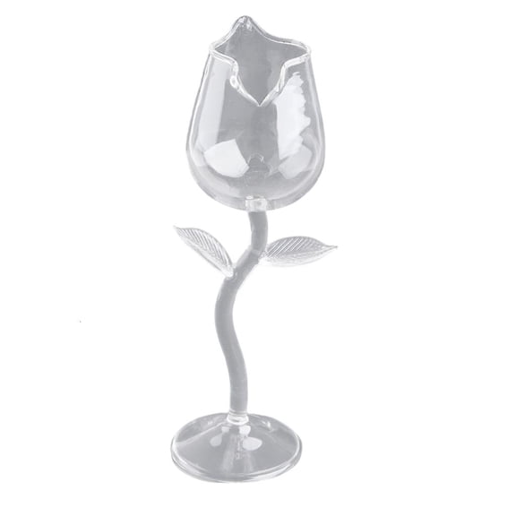 Giaone 100ml Rose Flower Shape Wine Glass Red Wine Goblet Party Mug Cocktail Glasses