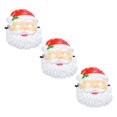thumbnail image 2 of ColoMX 3pcs Santa Claus máscara cosplay divertido máscara plástico máscara bailando accesorios, 2 of 8