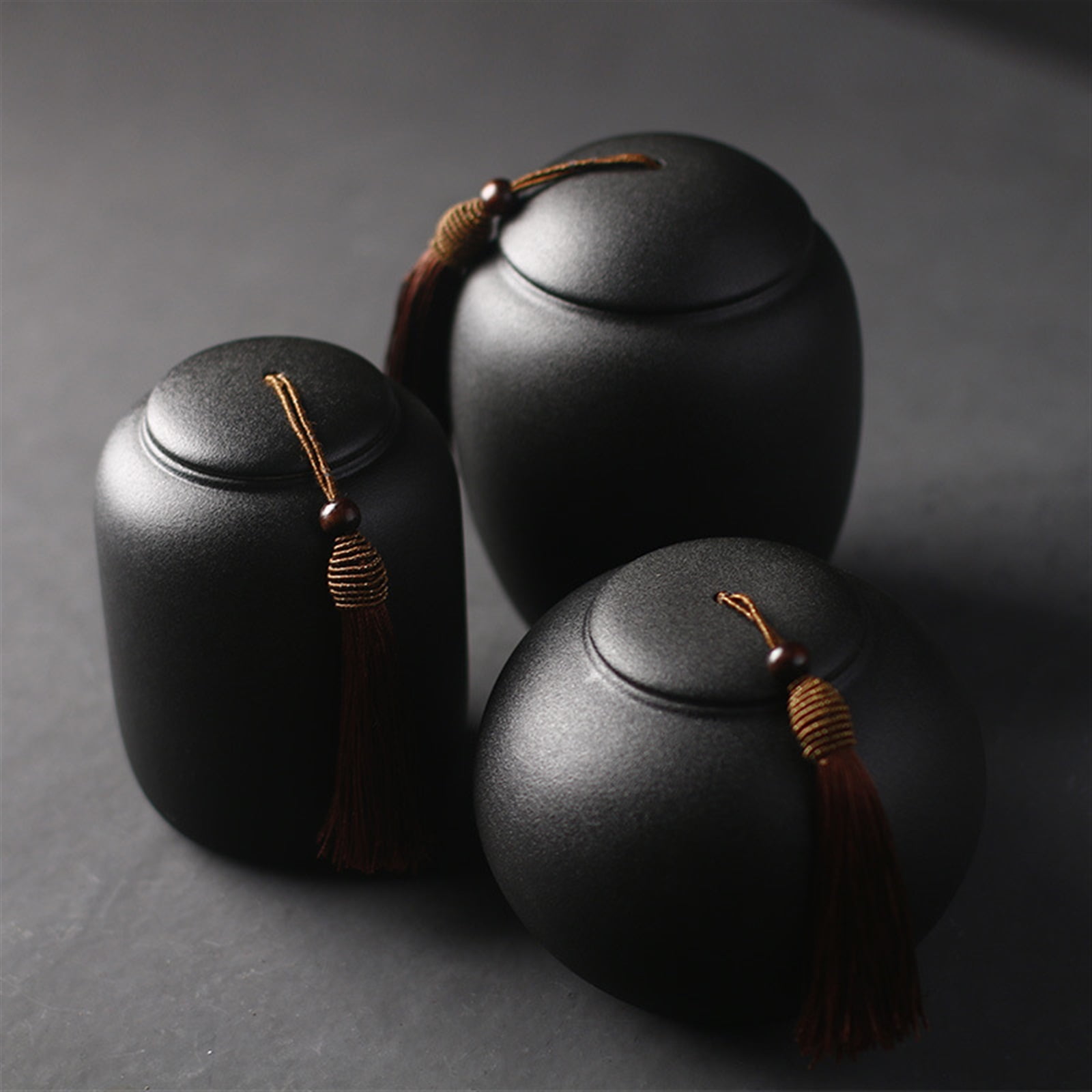 Black Ceramics Ash Urn Sealed Cremation Funeral Ashes Keepsake Small Animals Pet Dog Cat Memorial Suitable Burial