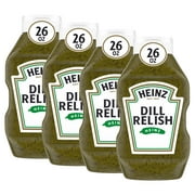 (4 pack) Heinz Dill Relish, 26 fl oz Bottle