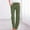 Green, variant on Womens Casual Cotton Linen Solid Long Trousers, Sweat Pants, Elastic Waist Jeans for Women, Wide Leg Pants Woman