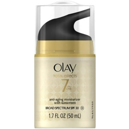 OLAY Total Effects 7 In One Anti-Aging Moisturizer With Sunscreen, SPF 30, 1.7 oz (Pack of 4)