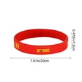 thumbnail image 3 of Bracelet en Silicone pour Compétition Mondiale de Football 2026 avec Drapeau National, Imprimé Résistant à la Décoloration et Extensible, Adapté pour Souvenir de Rassemblement de Fans, Jour de Match, 2.52 Po 0.02Lb, 3 of 6