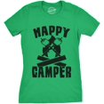 thumbnail image 1 of T-shirt Femme Happy Camper Drôle Camping Randonnée Cool Vintage Graphique Rétro, 1 of 6