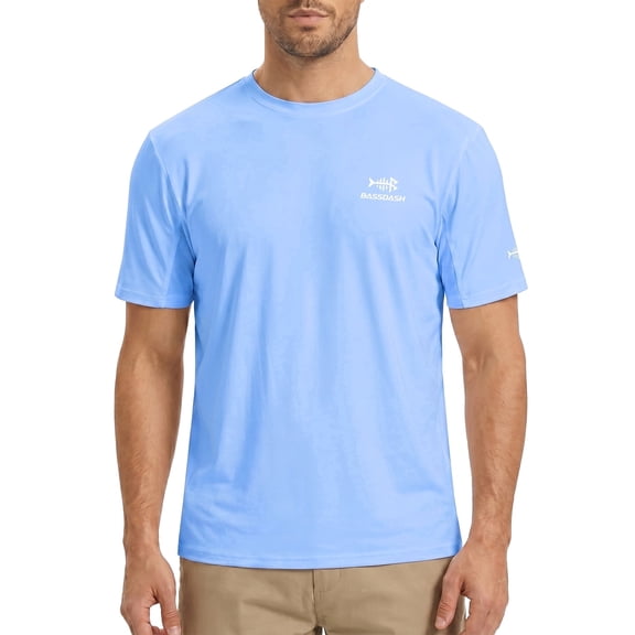 BASSDASH Men’s UPF 50  Sun Protection Fishing Shirt Short Sleeve UV T-Shirt