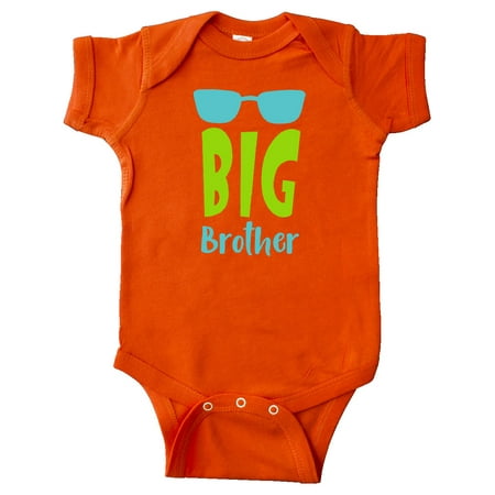 

Inktastic Big Brother Sunglasses Family - Blue Green Gift Baby Boy Bodysuit