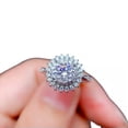 thumbnail image 5 of K-KED Elegant 925 Silver Filled Cubic Zircon Ring Women Delicate Jewelry Wedding Gift Sz 6-10-10, 5 of 6