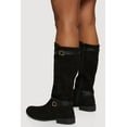 thumbnail image 3 of Women's Buckle Strap Detail Elastic Back Almond Toe Boots, 3 of 3