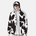 thumbnail image 2 of Balery Cow Skin 2 Sudadera ligera de manga larga con capucha y protección solar UPF 50+ para hombre y mujer, ideal para pesca y running-XX-Large, 2 of 7
