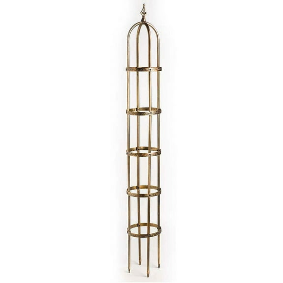 Plow & Hearth 7' Powder-Coated Steel Garden Obelisk, in Antique Copper