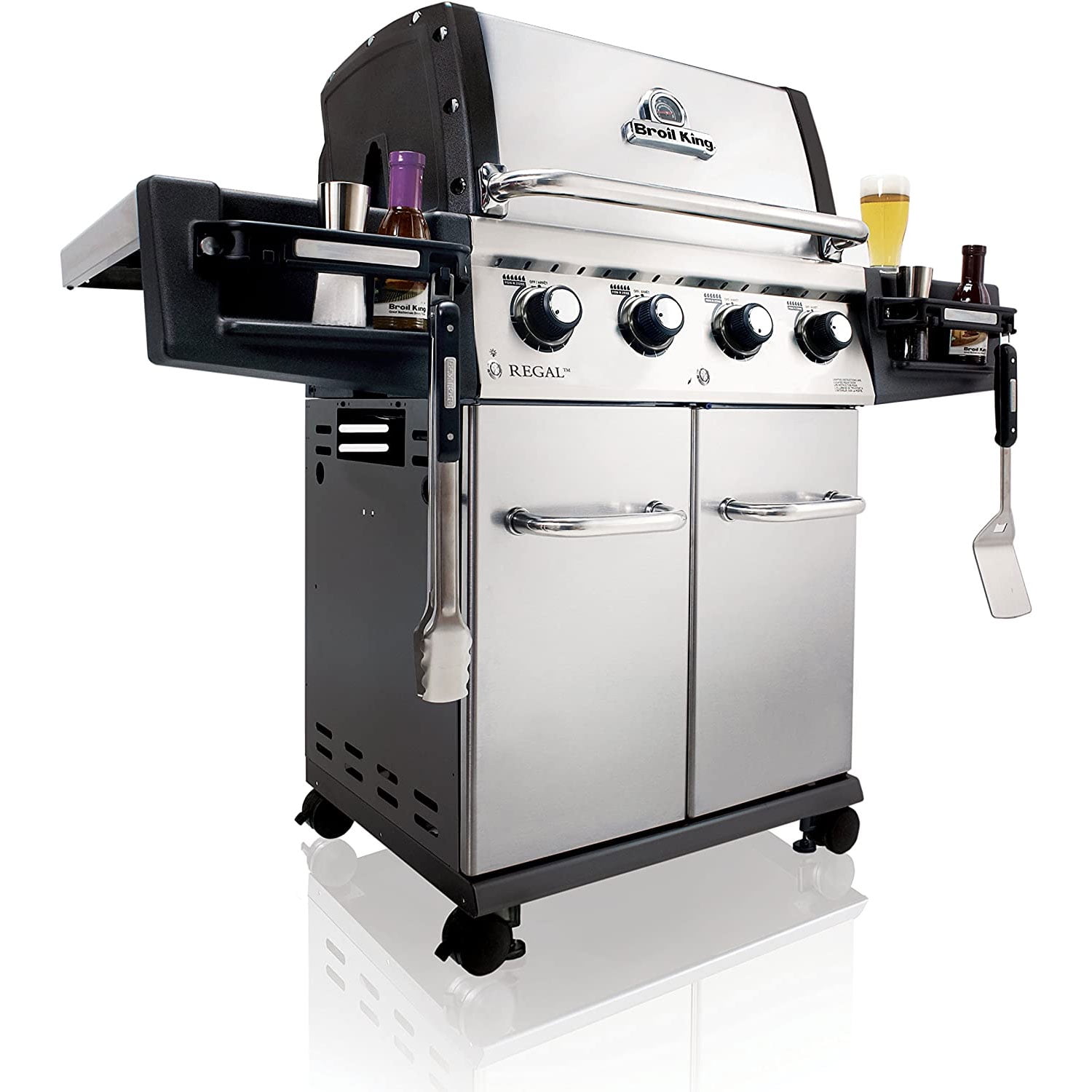 Broil King Regal S420 Pro 4 Burner 50,000 BTU Natural Gas Grill, Stainless Steel