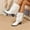 White, variant on Winter Fashion Ankle Boots Slip On Faux Lined Comfort Casual Booties For Ladies With Durable Sole