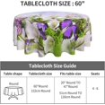 thumbnail image 3 of Spring Floral Tablecloth Round 60 Inch Purple Butterfly Tablecloths Waterproof Polyester Washable Table Cover Flowers Table Cloth for Kitchen Dining Room Indoor Outdoor Picnic Patio Party Decor, 3 of 6