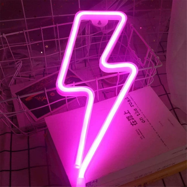 Letreros de neón, luz nocturna LED para regalo infantil, pared, fiesta de cumpleaños, Navidad, decoración de boda (rosa)