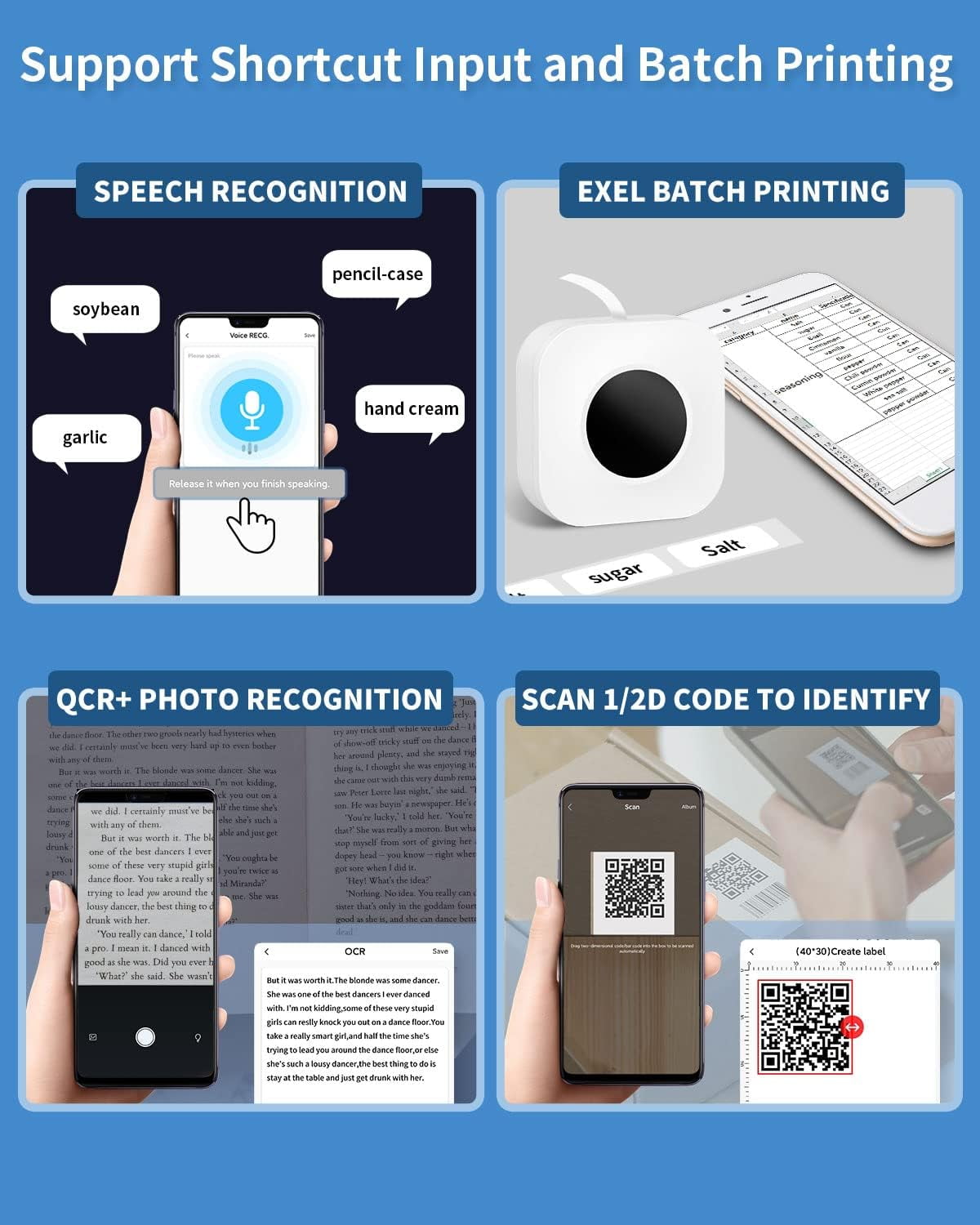 Phomemo Q30S Simplify Labeling with the Bluetooth Mini Label Maker Machine - Perfect for Office, Home, and Organizing - Includes 1 Rolls of Label Tape - Multiple Templates and Easy-to-Use (White)