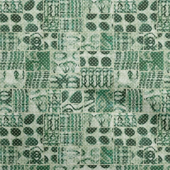 oneOone Cotton Jersey Green Fabric Aaian Batik Diy Clothing Quilting Fabric Print Fabric By Yard 58 Inch Wide