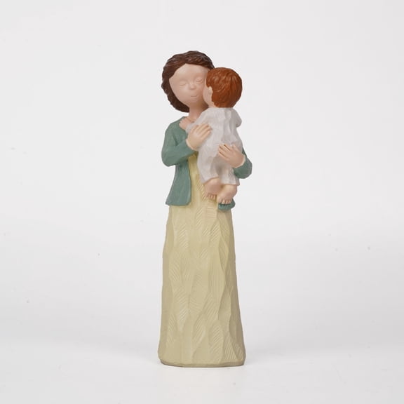 Heartwarming Mother & Child Resin Figurine - Loving Embrace Home Decor Ornament & Sentimental Gift Idea