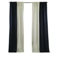 thumbnail image 5 of 3S Brother's Solid Combined Mix and Match 4 Panels Curtains with 2 Color Combination Velvet Look Hanging Back Tap & Rod Pocket Bedroom Office Windows Luxury Home Decoration 28"x84" Cream-Royal Blue, 5 of 7